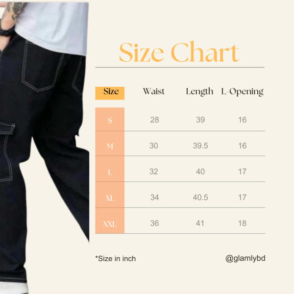The Ultimate Comfort: Black cargo jeans - Image 5
