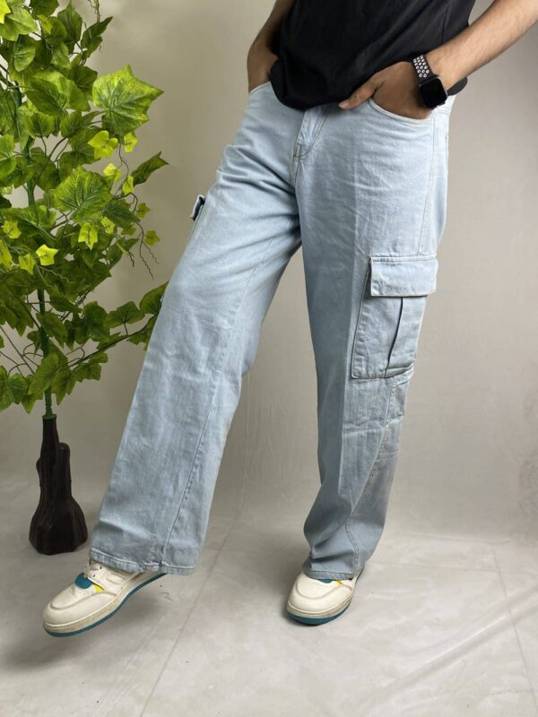 Light Premium cargo Baggy jeans - Image 4
