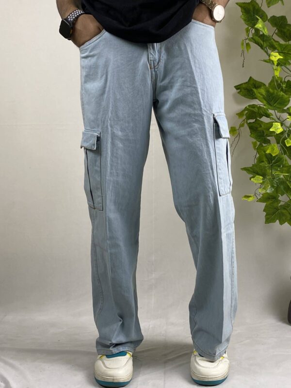 Light Premium cargo Baggy jeans - Image 3